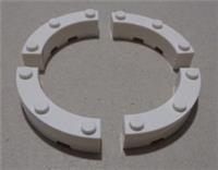 LEGO Parts 48092 6337627 Brick Round Corner 4x4 White x4