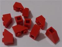 LEGO Pieces & Parts 3665 4211437 Slopes Inverted 2x1 45 Red x10