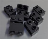 LEGO 6230233 bricks 1X2 with 2 knobs Dark Stone Grey x8