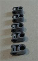 LEGO TECHNIC 6536 - 6261374 cross block 90 axle/pin Dark Stone Grey x5 **