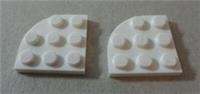 lego Bits 30357 4550745 Corner Plates 3x3 White x2 Parts & Pieces