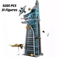 NEW 76269 MOC Avengers Tower Building Blocks W Figures Marvel 5201pc UNBRANDED
