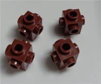 LEGO Parts & Pieces 4733 6133765 Brick 1 X 1 Studs On 4 Sides Reddish Brown x4