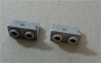 LEGO Parts & Pieces 99780 - 6004990 Bracket 1x2 Up Plate Medium Stone Grey x2