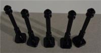 LEGO 11062 - 6132809 Lamp Post 2x2x7 with 4 Base Grooves Black x5