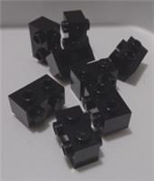 Lego 52107 - 4253815 Brick with studs both sides Black x8