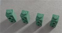 LEGO 32952 - 6328131 Brick Vertical Stud 1x1x2 2/3 Sand Green x4