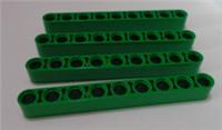 LEGO TECHNIC Parts 40490 6115618 Beams 1x9 Green x4