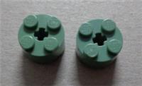 LEGO 6143 - 6116 - 3941 - 6258145 2x2 Round Brick Sand Green x2