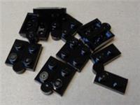 LEGO Pieces & Parts 19954 - 73983 - 6102782 Hinge Plates 1x4 Black x8