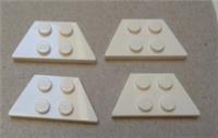 LEGO Parts & Pieces 51739 - 4249506 Wedge Plates 2x4 White x4