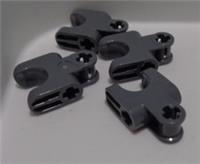 LEGO Parts 67695 6360824 Axle Connector 2 x 3 with Ball Joint Dark Stone Grey x4