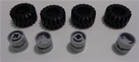 LEGO Parts/Pieces Tire 21mm Dx 12mm Rim Wheel 11mm Dx 12mm Medium Grey/Black x 1