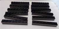 Lego Parts & Pieces 3008 300826 Brick 1x8 Black x12