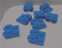 Lego Modified 99206 6470176 Plate 2x2x22/3 with two studs Dark Azur x8