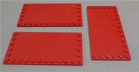 Lego Parts 6178 plate 6x12 Red x3