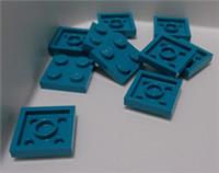 LEGO 3022 - 6249390 Plates 2x2 Bright Blue Green x10 Parts & Pieces **