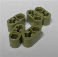 LEGO TECHNIC Parts & Pieces 60483 Beam 1X2 W/Cross And Hole Olive Green x5