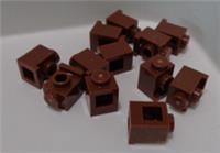 LEGO 4070 - 4225469 Modified 1x1 with Headlight Reddish Brown x12