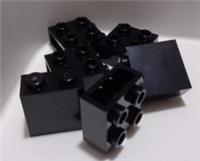 LEGO Parts 22885 Modified 1x2x1 2/3 Studs on 1 Side Black x6