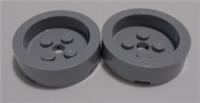 LEGO 68325 - 6303438 Brick Round With Hole 4x4 Medium Stone Grey x2