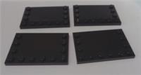 LEGO Parts & Pieces 6180 - 4100378 Plate 4x6 W/ 12 Knobs Black x4*