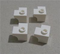 LEGO Parts 38585 6300101 Window 2x2 Arch Corner White x4
