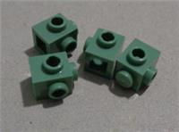 LEGO 26604 - 6223225 Brick 1 x 1 With Studs On 2 Sides Sand Green x4**