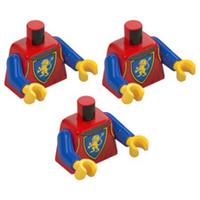 LEGO Castle Lion Knights Torso (x3) from Set 10305 - New