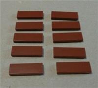 LEGO 6100769 - 63864 Flat Tile 1 x 3 Reddish Brown x10 Pieces & Parts **