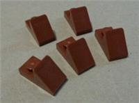 Lego Pieces/Parts 6075287 15672 Roof Tile 1X2 45 deg 1/3 Plate Reddish Brown x5