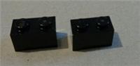 LEGO 3004 - 300426 Bricks 1x2 Black x2 Parts & Pieces**