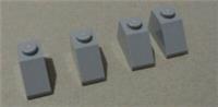 LEGO 3040 - 4211614 Slope Brick 1x2 Medium Stone Grey x4 Parts & Pieces **
