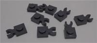 LEGO 4085,60897 PLATES 1x1 with Vertical Clip Dark Stone Grey x8 Pieces & Parts