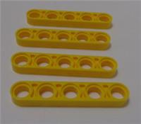 LEGO Technic 32017 - 4503425 Half Beams 5M Bright Yellow x4