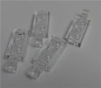 LEGO Pieces & Parts 63868 Plate 2x1 W/ Vertical Holder Clear x4