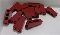 LEGO 2449 - 6267413 Slope, Inverted 75 2 x 1 x 3 Dark Red x12