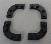 Lego Bits 68568 6325190 Plate 3x3 with 1/4 Circle with Cut Out Black x4