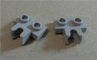 LEGO 14704 - 6043656 Modified 1 x 2 W/Socket Medium Stone Grey x2 **