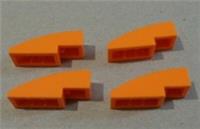 LEGO 50950 - 4251969 Curved Slope Brick 1x3 Bright Orange x4 **