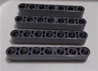 LEGO TECHNIC Parts 32524 4495931 beams 1x7 Dark Stone Grey x4