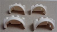 LEGO Parts 35789 Mudguard 4x2 1/2x2 1/3 White x4