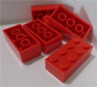 LEGO BRICKS {3001} 300121 Bricks 2x4 Red x6 Pieces