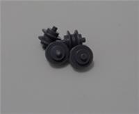 LEGO 3464 6005463 Wheel Center Small Axles (Pulley Wheel) Dark Stone Grey x4