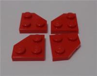 LEGO 26601 6173961 Wedge Plate 2x2 Cut Corner Red x4 Pieces & Parts**