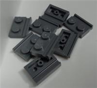 LEGO Spare Parts 32028 4543086 Plate 1x2 with Door Rail Flat Dark Stone Grey x8