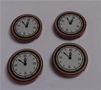 LEGO 14769 Clock Face Round Decorated Tile 2x2 Reddish Brown x4 Parts &Pieces **