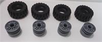 LEGO TECHNIC 20896 92402 RIM WIDE 18x14 W. HOLE TYRE WIDE 30 4X14 Black x4