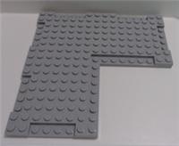 LEGO 2612 6440959 Brick Modified Corner Plate 16 x 16 Medium Stone Grey x1