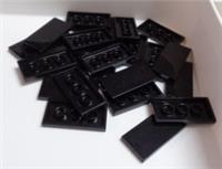 LEGO Parts & Pieces 4560182 - 87079 Flat Tile 2 x 4 Black x24